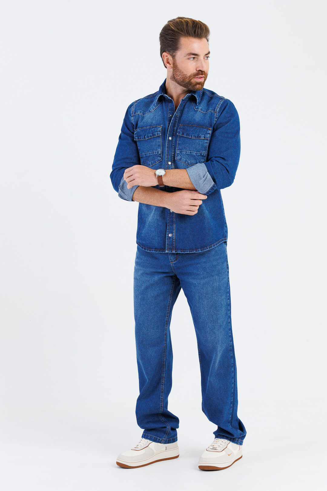 Calça Masculina Jeans Reta Indigo Escuro | ROCKSHAM