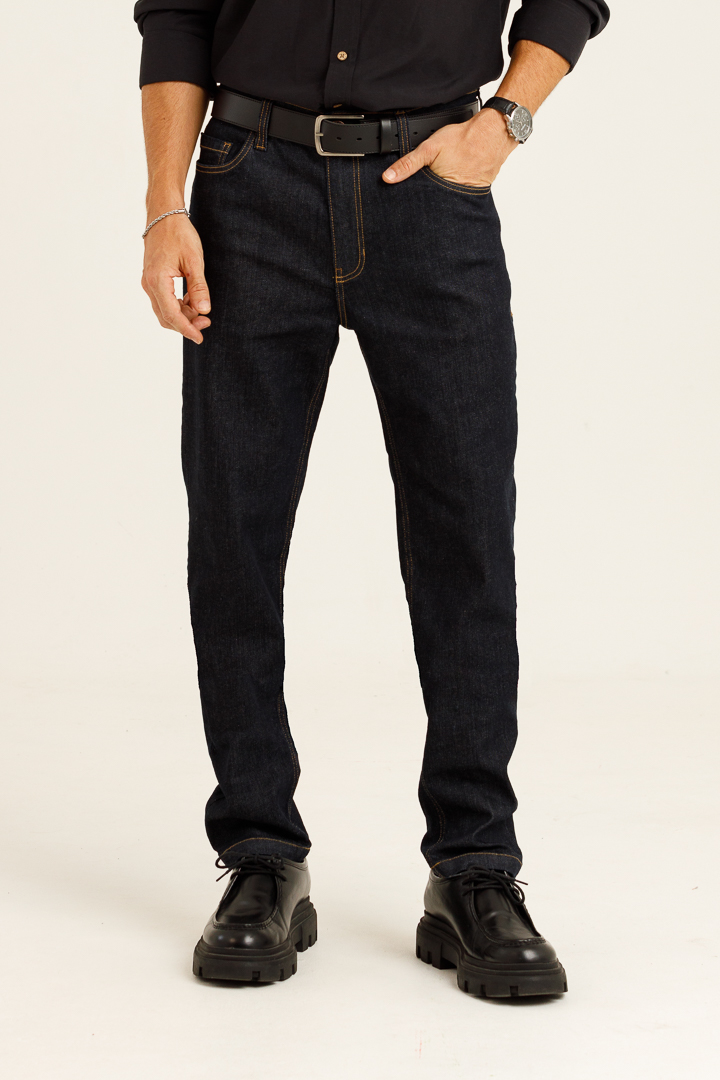 Calça Masculina Skinny Denim Blue Black Índigo Escuro | ROCKSHAM